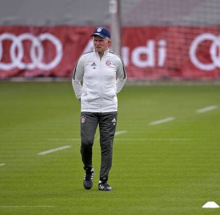 10.4.2018, Fussball Championsleague 2017 2018, FC Bayern München Training an der Säbenerstrasse vor dem Championsleague-Spiel gegen Sevilla. Trainer Jupp Heynckes (FC Bayern München).