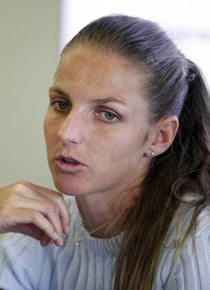 Czech tennis player Karolina Pliskova speaks during the press conference PK Pressekonferenz on the J&T Banka Prague Open tennis tournament, in Prague, Czech Republic, on April 10, 2018. (CTKxPhoto MichaelaxRihova) CTKPhotoP201804100734101  mir 11