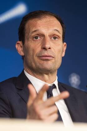 Fußball, CL, PK Juventus Turin Juventus coach Massimiliano Allegri during press conference PK Pressekonferenz the day before Champions League match between Real Madrid and Juventus at Santiago Bernabeu Stadium in Madrid, Spain. April 10, 2018.  (20180410032)