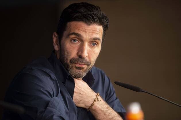 Juventus Gianluigi Buffon during press conference PK Pressekonferenz the day before Champions League match between Real Madrid and Juventus at Santiago Bernabeu Stadium in Madrid, Spain. April 10, 2018.  (20180410023)