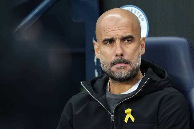 Themen der Woche - SPORT KW15 Bilder des Tages - SPORT Manchester City v Liverpool UEFA Champions League Quarter Final Pep Guardiola, manager of Manchester City on the touchline prior the UEFA Champions League Quarter Final match against Liverpool at the Etihad Stadium, Manchester. Content Not Available For UK Newspapers Copyright: xMichaelxSedgwickx FIL-11629-0043