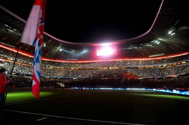 Feature, Blick in die Allianz Arena. Deutschland, Muenchen: Fussball, UEFA Champions League, Viertelfinale 2 Spiel: FC Bayern Muenchen vs FC Sevilla am 11.04.2018, Allianz Arena.