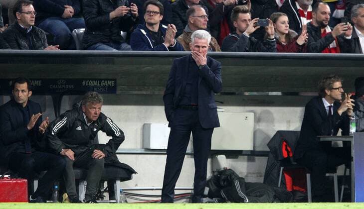 UEFA Champions League, FC Bayern München - Sevilla FC, Viertelfinale Rueckspiel Quarter-Finals 2nd leg, 11.04.2018 in der Allianz Arena, Saison 2017 18, xmdx, Jupp Heynckes (Trainer, FC Bayern Muenchen) FC Bayern Muenchen - Sevilla FC