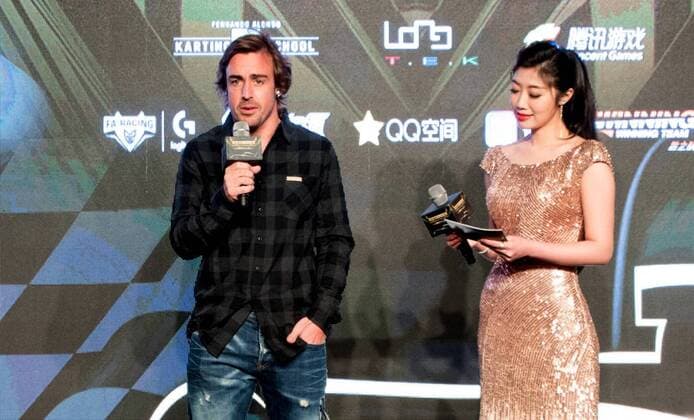 April 11, 2018 - Shanghai, Shanghai, China - Shanghai, CHINA-11th April 2018: Spanish Formula One racing driver Fernando Alonso Diaz attends a press conference PK Pressekonferenz in Shanghai, April 11th, 2018, declaring that he will build karting center and school in China. Fernando Alonso Diaz  - ZUMAs145 82753301st Copyright: xYexLiangjunx