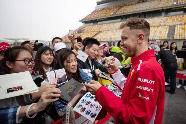Sebastian Vettel (Scuderia Ferrari), Grosser Preis von China 2018, Ankunft der Fahrer 12.04.18, Shanghai Copyright: xEIBNER Illmannx EP_EER