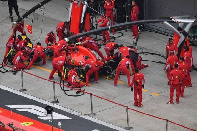 Boxenstoptraining, Scuderia Ferrari, formula 1 GP, China in Shanghai, 12.04.2018 Photo:mspb Jerry Andre Boxenstoptraining, formula 1 GP, China, 2018