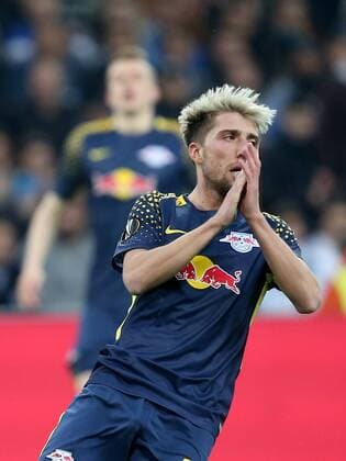 Kevin Kampl ( RB Leipzig 44) kann es nicht glauben, Olympique Marseille vs. RB Leipzig, UEFA Europa League, Viertelfinale, Rueckspiel, Fussball, 12.04.2018, Marseille Copyright: xLanger Eibner-Pressefotox EP_HLR