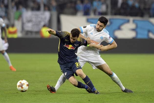 Sanson (OM) FOOTBALL : Marseille vs RB Liepzig - Europa League - 12 04 2018 FranckPennant Panoramic 