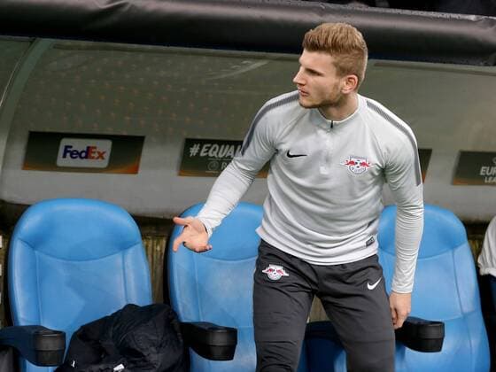 Timo Werner (RB Leipzig 11) auf der Bank, Olympique Marseille vs. RB Leipzig, UEFA Europa League, Viertelfinale, Rueckspiel, Fussball, 12.04.2018, Marseille Copyright: xLanger Eibner-Pressefotox EP_HLR