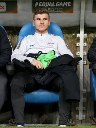 Timo Werner (RB Leipzig 11) auf der Bank, Olympique Marseille vs. RB Leipzig, UEFA Europa League, Viertelfinale, Rueckspiel, Fussball, 12.04.2018, Marseille Copyright: xLanger Eibner-Pressefotox EP_HLR