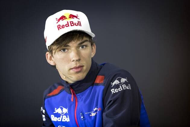 French F1 driver Pierre Gasly of Scuderia Toro Rosso attends a press conference PK Pressekonferenz before the 2018 Formula 1 Chinese Grand Prix at the Shanghai International Circuit in Shanghai, China, 12 April 2018. F1 drivers meet press to preheat 2018 Formula 1 Chinese Grand Prix in Shanghai  20180412_14144