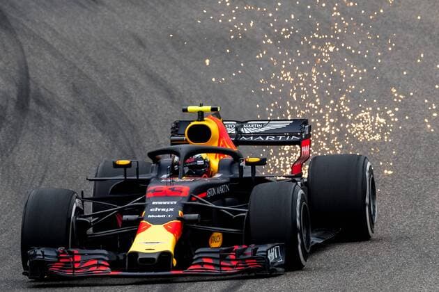 Dutch F1 driver Max Verstappen of Red Bull Racing steers his car during a practice session for the 2018 Formula 1 Chinese Grand Prix at the Shanghai International Circuit in Shanghai, China, 13 April 2018. F1 drivers in full swing for Chinese Grand Prix in practice session  pbu784429_19