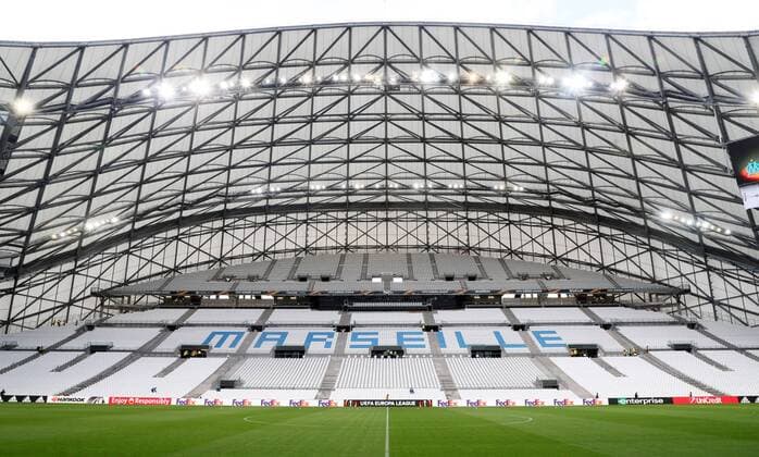 Fußball, Stadiongeschichte Olympique Marseille Marseille - RB Leipzig Fussball Euro League Marseille 12.04.2018, Stade Velodrome, Fussball, UEFA EURO EM Europameisterschaft Fussball League, Viertelfinale, Rückspiel , Olympique Marseille vs. RB Leipzig 5:2 (3:1) , Im Bild; Stadionansicht ,