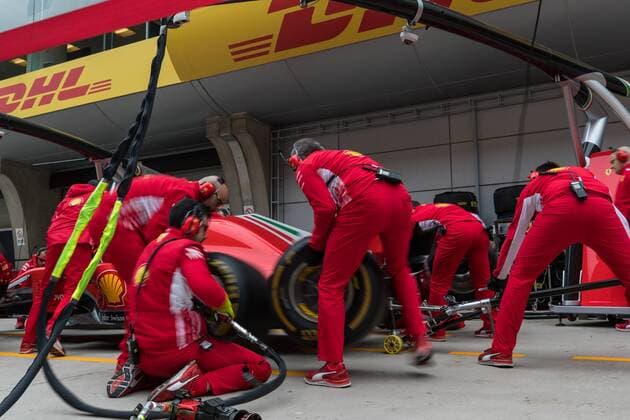 Bilder des Tages - SPORT Techniker in der Ferrari-Box , Grosser Preis von China 2018, Freies Training 13.04.18, Shanghai Copyright: xEIBNER Illmannx EP_EER