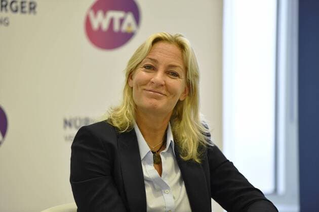 13.04.2018 - Tennis - WTA Tennis Damen Turnier NÜRNBERGER Versicherungscup 2018 - Pressetermin Pressekonferenz - Präsentation Spielerfeld - - Barbara Rittner ( Turnierbotschafterin )