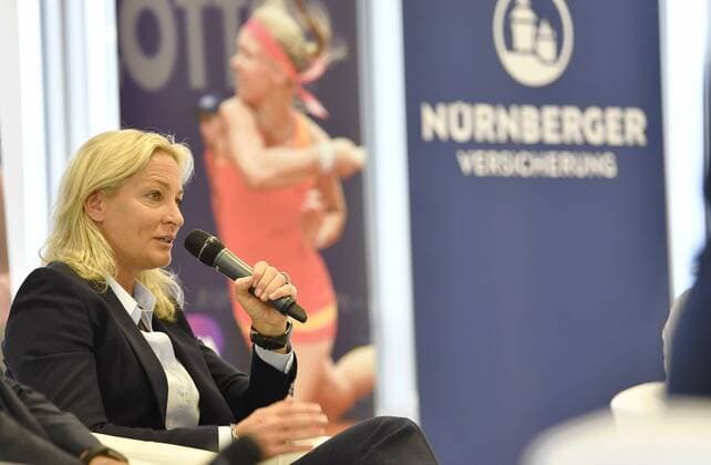 13.04.2018 - Tennis - WTA Tennis Damen Turnier NÜRNBERGER Versicherungscup 2018 - Pressetermin Pressekonferenz - Präsentation Spielerfeld - - Barbara Rittner ( Turnierbotschafterin )