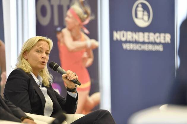 13.04.2018 - Tennis - WTA Tennis Damen Turnier NÜRNBERGER Versicherungscup 2018 - Pressetermin Pressekonferenz - Präsentation Spielerfeld - - Barbara Rittner ( Turnierbotschafterin )