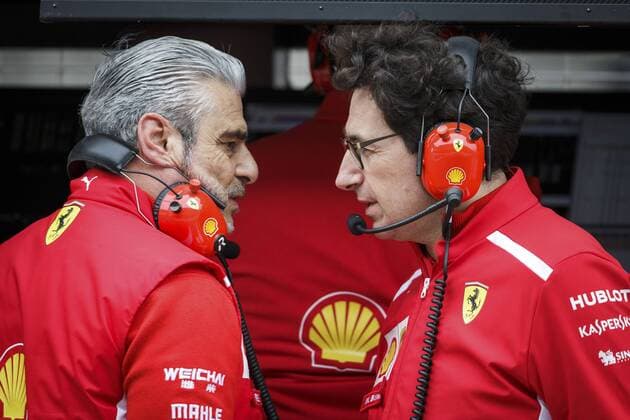 BINOTTO Mattia (ita), Chief Technical Officer Scuderia Ferrari, ARRIVABENE Maurizio, Managing Director & Team Principal Scuderia Ferrari, portrait during 2018 Formula 1 FIA World Championship WM Weltmeisterschaft China Grand Prix, at Shanghai from April 12 to 15 Shanghai: Motorsports: Formula 1 2018 Heineken Chinese Grand Prix Chinese Formula One Grand Prix Shanghai Circuit April 08, 2018 in Shanghai, China Shanghai China