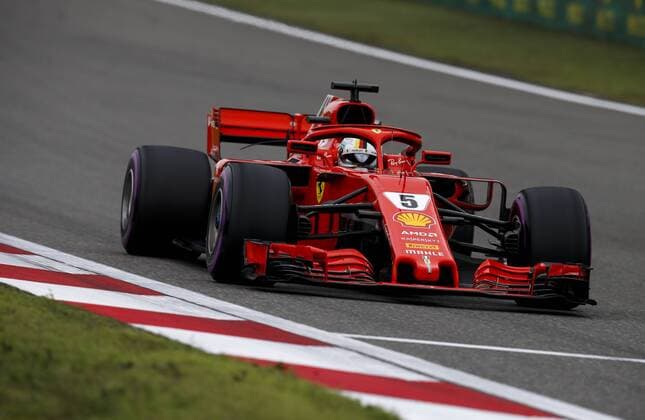 Shanghai: Motorsports: Formula 1 2018 Heineken Chinese Grand Prix Chinese Formula One Grand Prix Shanghai Circuit April 08, 2018 in Shanghai, China. , 5 Sebastian Vettel (GER, Scuderia Ferrari) Shanghai China