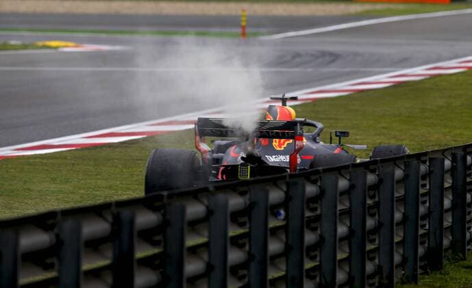 has an engine failure during practice Shanghai China