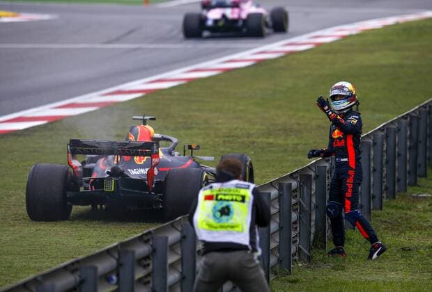has an engine failure during practice Shanghai China