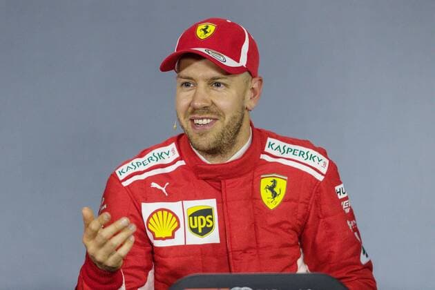 Sebastian Vettel (Scuderia Ferrari) strahlt, Grosser Preis von China 2018, Rennen, Motorsport, Formel 1, 14.04.2018, Shanghai Copyright: xIllman Eibner-Pressefotox EP_ANS