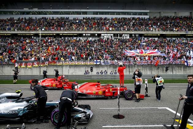 Shanghai: Motorsports: Formula 1 2018 Heineken Chinese Grand Prix Chinese Formula One Grand Prix Shanghai Circuit April 08, 2018 in Shanghai, China. , 5 Sebastian Vettel (GER, Scuderia Ferrari) Shanghai China