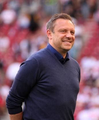 14.04.2018, Deutschland, Stuttgart, Fußball Bundesliga 30. Spieltag, Saison 2017 2018 VfB Stuttgart vs. Hannover 96: Trainer Andre Breitenreiter (Hannover)