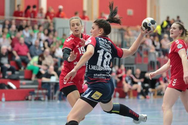 FSG Mainz 05 Budenheim - SG H2Ku Herrenberg,14.04.2018,GER,Handball, im Lea Neubrander,( 18,H2Ku Herrenberg) Eibner-Pressefoto Ulrich Scherbaum Mainz-Budenheim Copyright: xEibner-Pressefoto UlrichxScherbaumx EP_usm