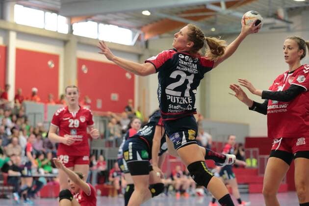 FSG Mainz 05 Budenheim - SG H2Ku Herrenberg,14.04.2018,GER,Handball, im Saskia Putzke,( 21,H2Ku Herrenberg) Eibner-Pressefoto Ulrich Scherbaum Mainz-Budenheim Copyright: xEibner-Pressefoto UlrichxScherbaumx EP_usm