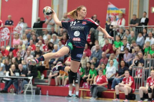 FSG Mainz 05 Budenheim - SG H2Ku Herrenberg,14.04.2018,GER,Handball, im Saskia Putzke,( 21,H2Ku Herrenberg) Eibner-Pressefoto Ulrich Scherbaum Mainz-Budenheim Copyright: xEibner-Pressefoto UlrichxScherbaumx EP_usm