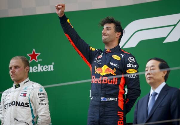 Shanghai: Motorsports: Formula 1 2018 Heineken Chinese Grand Prix Chinese Formula One Grand Prix Shanghai Circuit in Shanghai, China. 3 Daniel Ricciardo (AUS, Red Bull Racing), Shanghai China