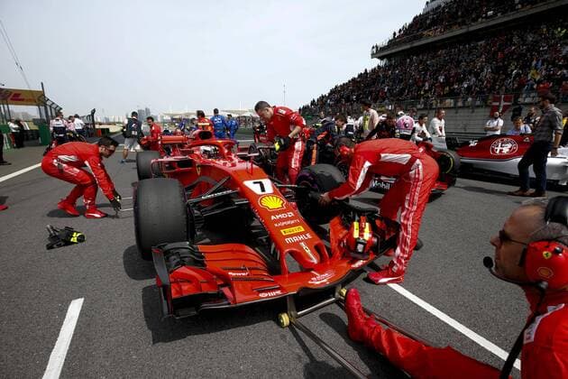 Shanghai: Motorsports: Formula 1 2018 Heineken Chinese Grand Prix Chinese Formula One Grand Prix Shanghai Circuit in Shanghai, China. 7 Kimi Raikkonen (FIN, Scuderia Ferrari), Shanghai China