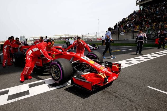 Shanghai: Motorsports: Formula 1 2018 Heineken Chinese Grand Prix Chinese Formula One Grand Prix Shanghai Circuit in Shanghai, China. , 5 Sebastian Vettel (GER, Scuderia Ferrari) Shanghai China
