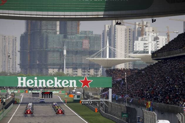 Shanghai: Motorsports: Formula 1 2018 Heineken Chinese Grand Prix Chinese Formula One Grand Prix Shanghai Circuit in Shanghai, China. Start Shanghai China