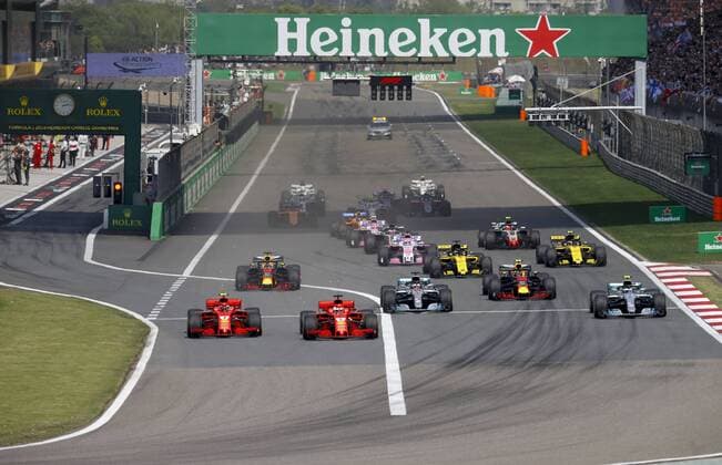 Shanghai: Motorsports: Formula 1 2018 Heineken Chinese Grand Prix Chinese Formula One Grand Prix Shanghai Circuit in Shanghai, China. Start Shanghai China