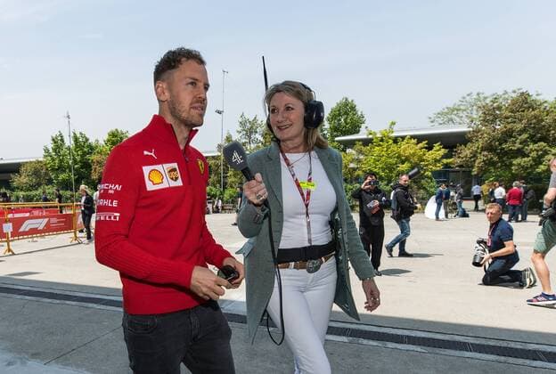 Sebastian Vettel (Scuderia Ferrari) gibt ein Interview, Grosser Preis von China 2018, Rennen, Motorsport, Formel 1, 15.04.2018, Shanghai Copyright: xIllman Eibner-Pressefotox EP_ANS