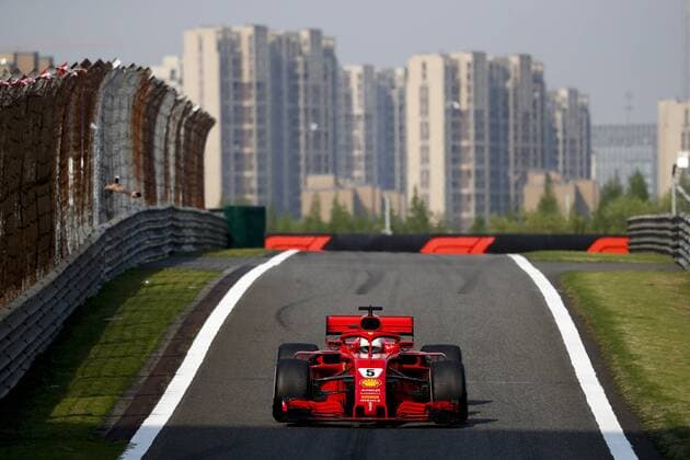 Shanghai: Motorsports: Formula 1 2018 Heineken Chinese Grand Prix Chinese Formula One Grand Prix Shanghai Circuit in Shanghai, China. , 5 Sebastian Vettel (GER, Scuderia Ferrari) Shanghai China