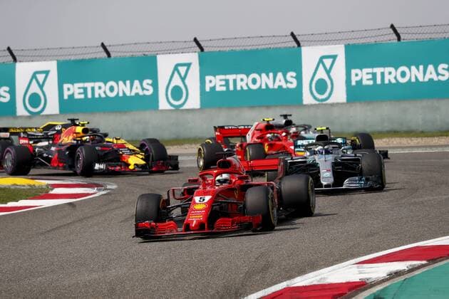 Shanghai: Motorsports: Formula 1 2018 Heineken Chinese Grand Prix Chinese Formula One Grand Prix Shanghai Circuit in Shanghai, China. , 5 Sebastian Vettel (GER, Scuderia Ferrari) Shanghai China