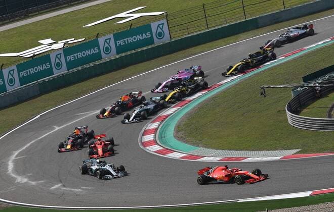 Start formula 1 GP, China in Shanghai, 15.04.2018 Photo:mspb Jerry Andre Start; formula 1 GP, China 2018