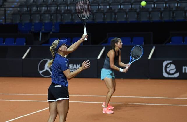 German Fedcup Team Julia Goerges and Angelique Kerber