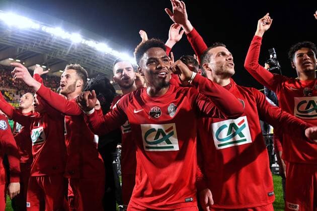 Les Herbiers en finale de la Coupe de France - Florian David (Herb) FOOTBALL : Les Herbiers vs Chambly - Demi finale Coupe de France - 17 04 2018 AnthonyBIBARD FEP Panoramic 