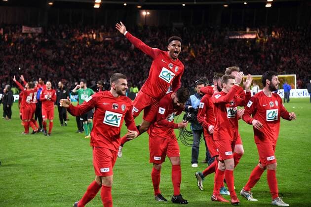 Les Herbiers en finale de la Coupe de France - Florian David (Herb) FOOTBALL : Les Herbiers vs Chambly - Demi finale Coupe de France - 17 04 2018 AnthonyBIBARD FEP Panoramic 