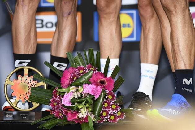 Illustration picture shows the trophy of the winner after the 82nd edition of the men s race of La Fleche Wallonne , a one day cycling race (Waalse Pijl - Walloon Arrow), 198,5km from Seraing to Huy, Wednesday 18 April 2018. YORICKxJANSENS  x05331526x