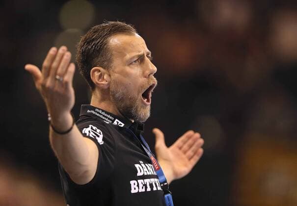 Foto : Trainer Maik Machulla ( Flensburg ) Handball Herren am 18.04.2018 Champions - League SG Flensburg - Montpellier