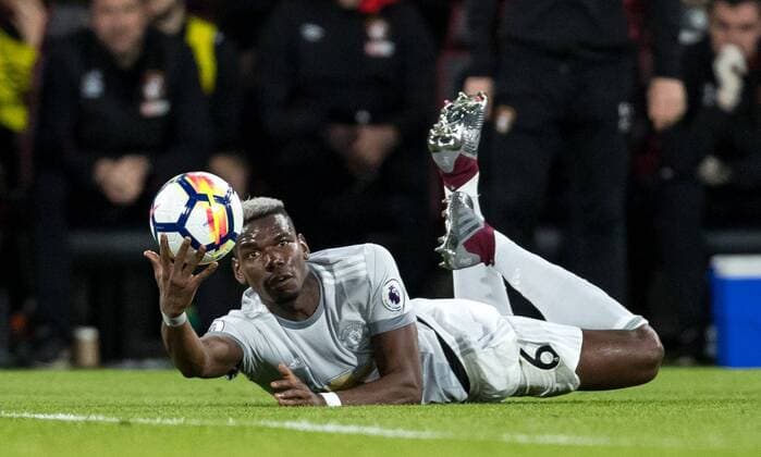 Themen der Woche - SPORT Bilder des Tages - SPORT Paul Pogba of Man Utd during the Premier League match between Bournemouth and Manchester United ManU at the Goldsands Stadium, Bournemouth, England on 18 April 2018. Copyright: xAndyxRowlandx PMI-1975-0011
