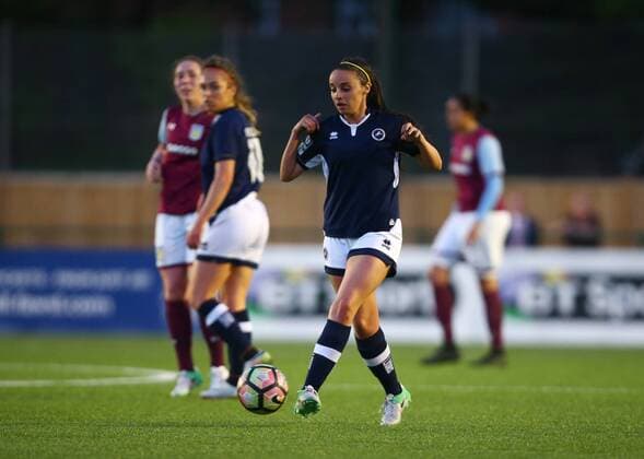 April 18, 2018 - London, England, United Kingdom - Leigh Nicol of Millwall Lionesses L.F.C .during FA Women s Super League 2 match between Millwall Lionesses and Aston Villa Ladies FC at St Paul s Sports Ground , London, England on 18 April 2018. Millwall Lionesses v Aston Villa Ladies - WSL  - ZUMAn230 20180418_zaa_n230_1630 Copyright: xKieranxGalvinx
