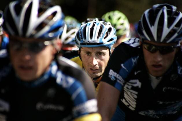 - CANNES, FRANCE: Yellow jersey Davide Rebellin from Italy (Gerolsteiner) in action during the sixth stage of the 65th edition of the Paris-Nice cycling race between Brignoles and Cannes, Saturday 17 March 2007.