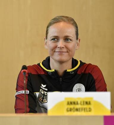 Auslosung der Partien und PK Pressekonferenz Anna-Lena Grönefeld (GER) Tennis Damen Team Deutschland Germany Fed Cup Federations FedCup 2018 Halbfinale Deutschland GER vs Tschechien CZE Porsche-Arena Stuttgart 21.-22.04.2018 Fed Cup Halbfinale GER - CZE Porsche-Arena Stuttgart 2018