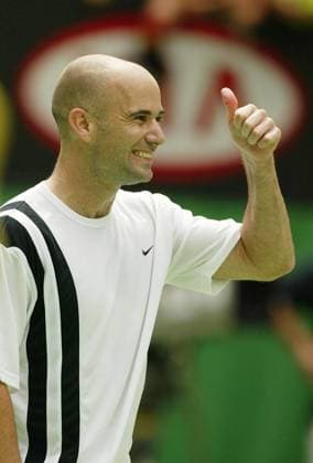 26 01 2003 - MELBOURNE (Aus): Australian Open 2003 Andre AGASSI Pict: REPORTERS PhilippexBuissin  x1158428x
